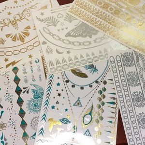Metallic Decorative Temporary tattoos